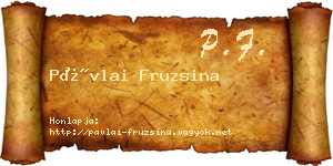 Pávlai Fruzsina névjegykártya